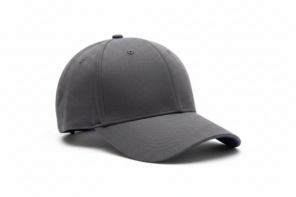 Gray baseball cap on a white background